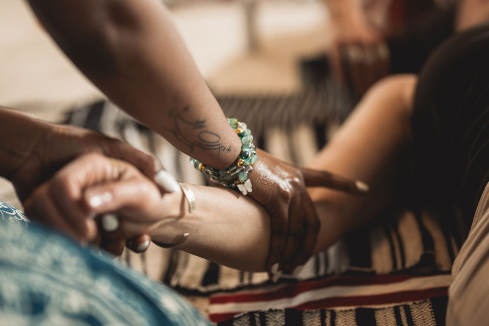 Healing massage hands providing expert bodywork